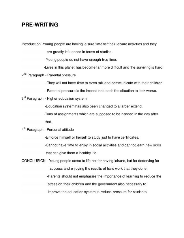 Nature essay points