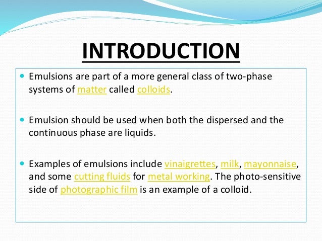 liquid emulsion meaning