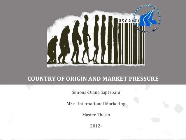 Dissertation country of origin