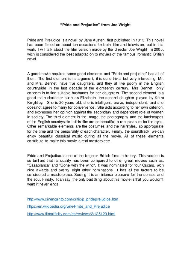 pride and prejudice resume pride and prejudice resume