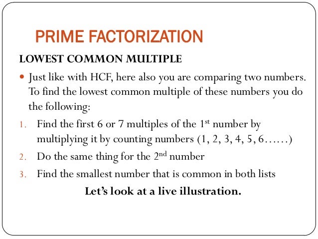 Mathematics for Grade 6: Prime Factorization - LCM