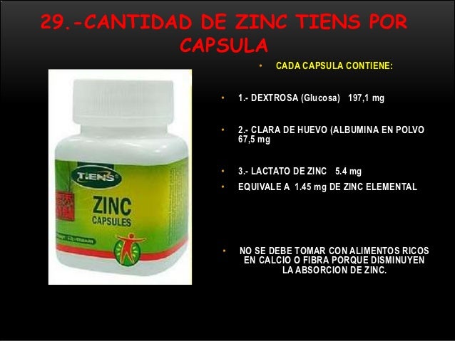 BENEFICIOS DE ZINC DE TIENS BENEFICIOS DE ZINC DE TIENS