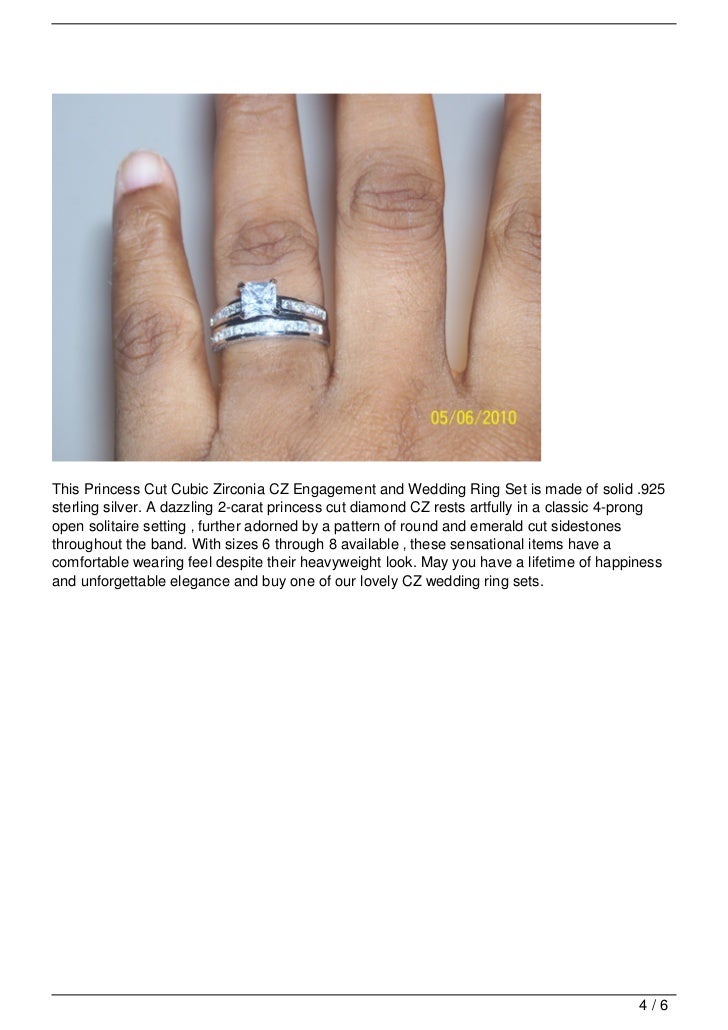 Cubic zirconia engagement rings and wedding sets