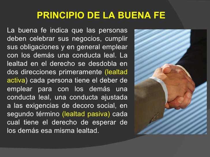 Concepto De Buena Fe En Derecho Civil es.slideshare.net