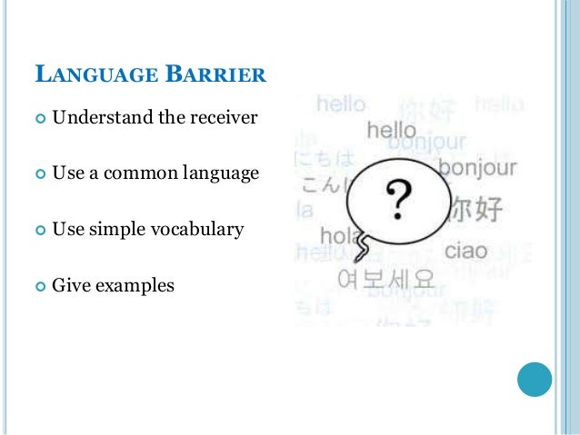 Language barrier essay