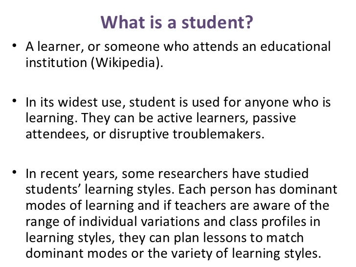 Students’ Roles What is teaching to me?