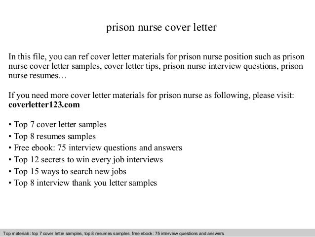 prison nurse cover letter