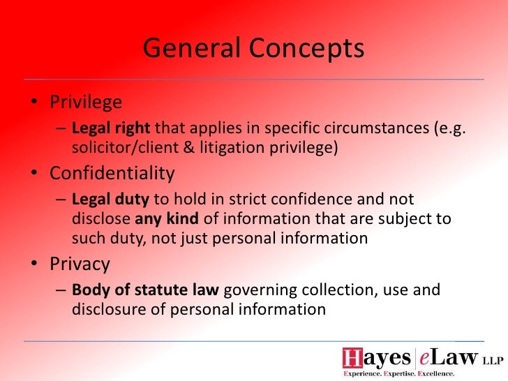 Privacy, Privilege And Confidentiality For Lawyers