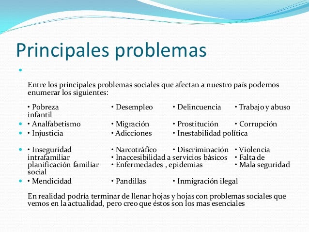 Problemas sociales