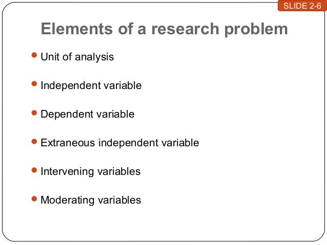 Problems in research methodology