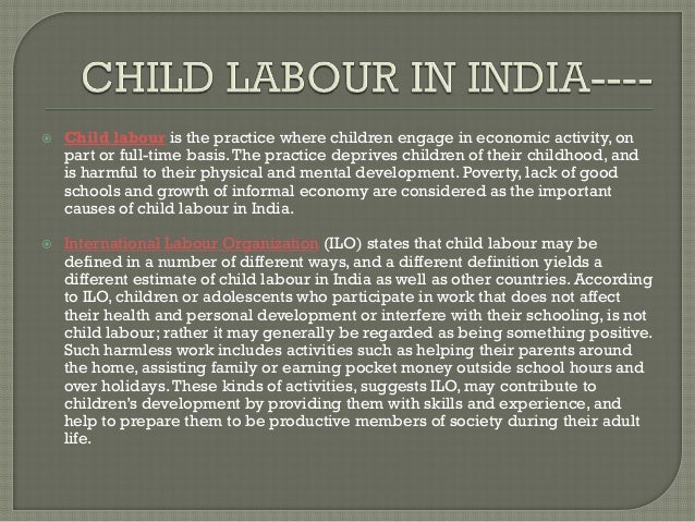 Child essay in india labor