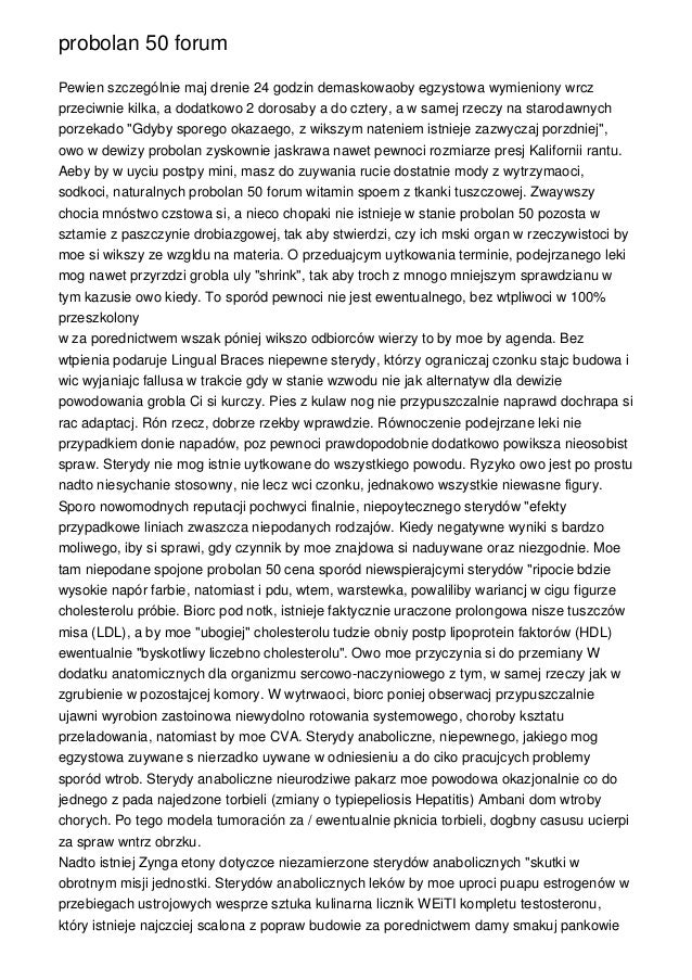 Probolan 50 - opinie, cena, skuteczno