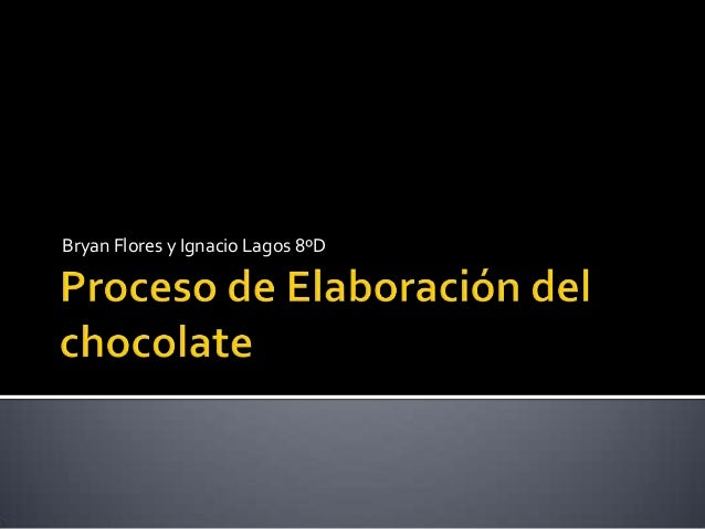 ELABORACION DEL CHOCOLATE elaboracion del chocolate: