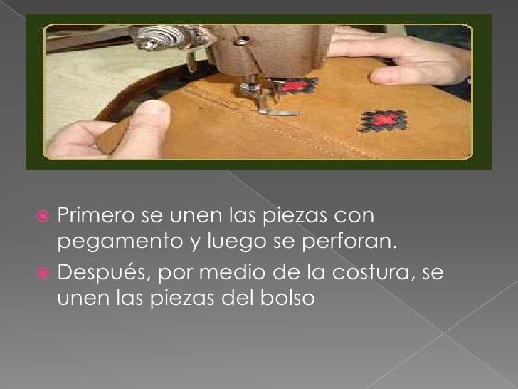 Proceso de produccion de bolsos de cuero