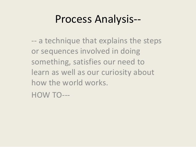 Examples of a process analysis essay