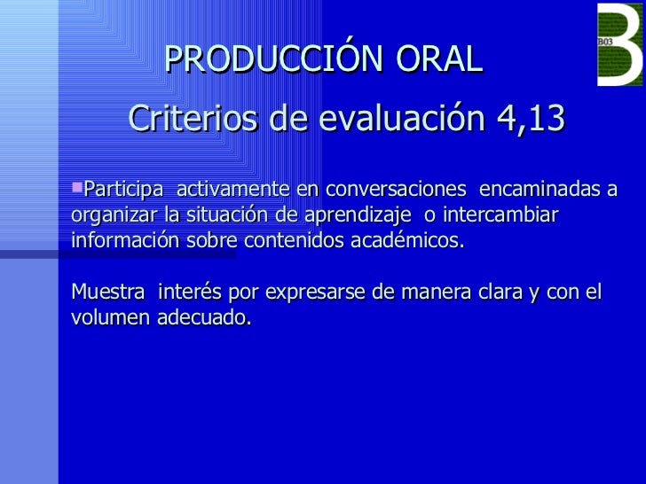 Producción Oral