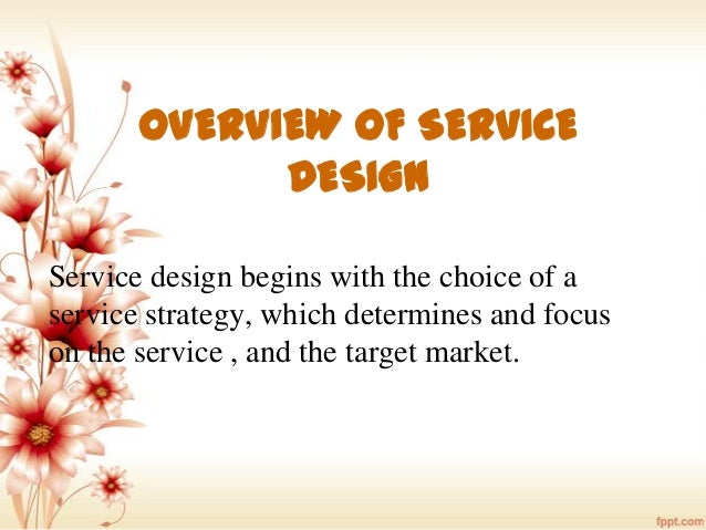 Product and service design essay