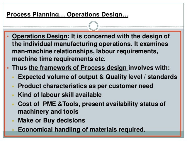 Operation management process design essays
