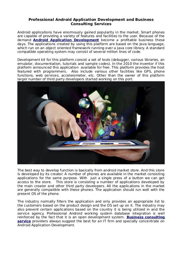 Professional Android Application Development And Business Consulting ⦠Professional Android Application Development And Business Consulting â¦