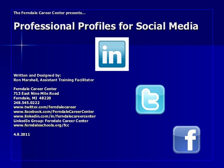 Professional Profiles For Social Media New