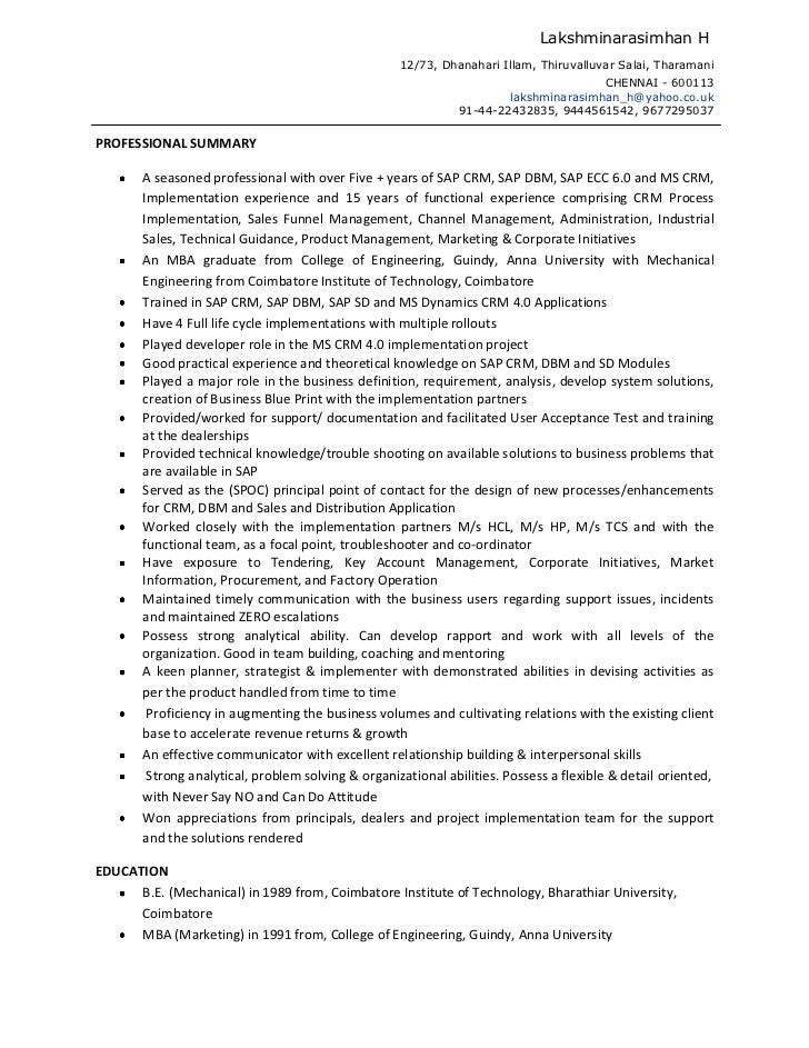 business analyst professional summary