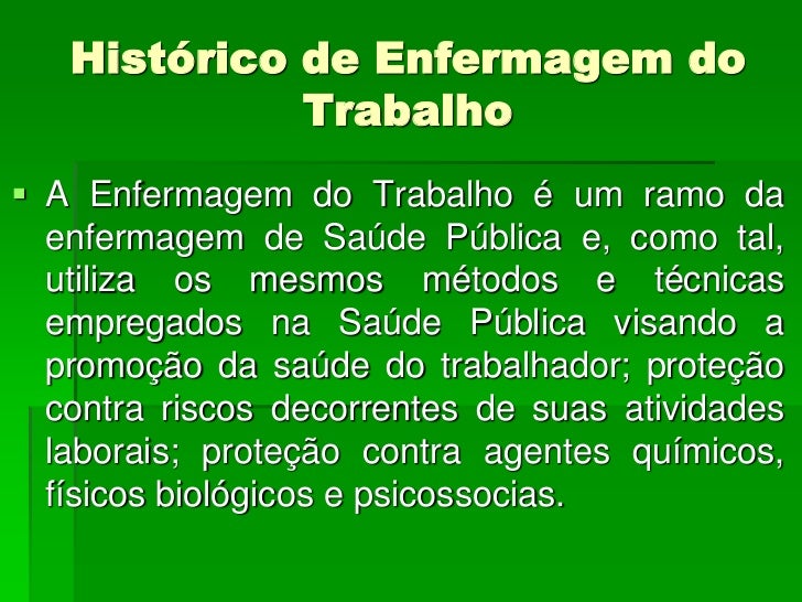 Enfermagem do trabalho no es Enfermagem do trabalho no es