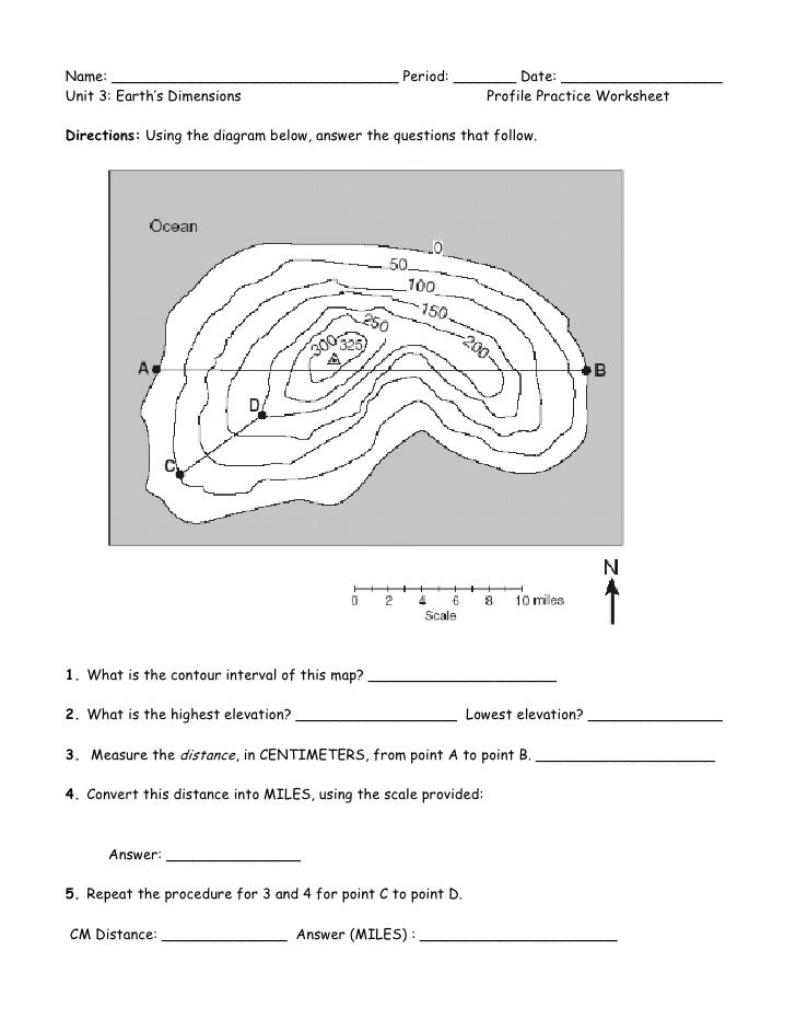 geography worksheet: NEW 405 GEOGRAPHY CONTOUR LINES WORKSHEET