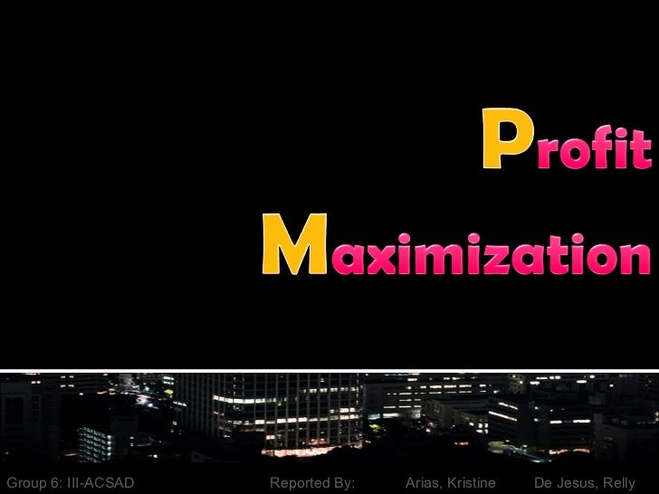profit maximization vs wealth maximization essays profit maximization vs wealth maximization essays