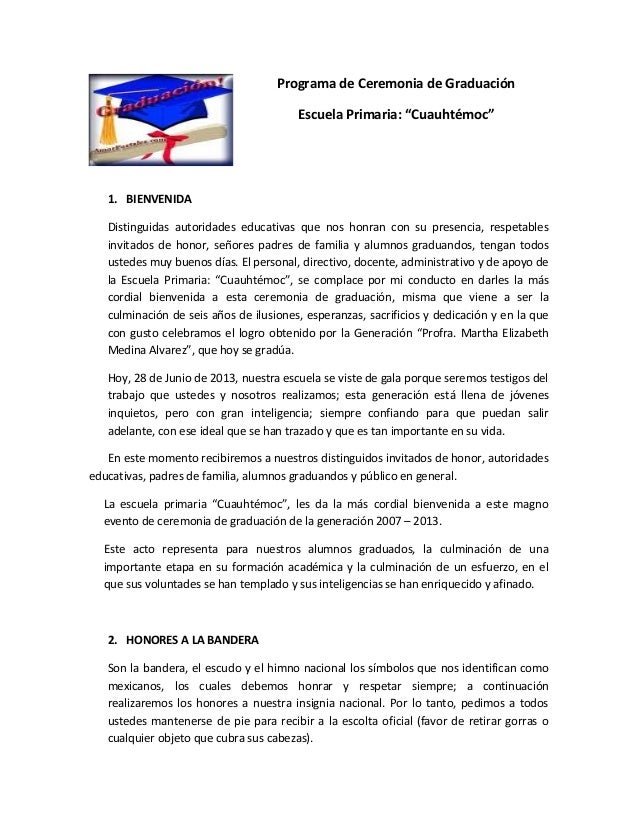 Programa De Graduacion Programa De Graduacion
