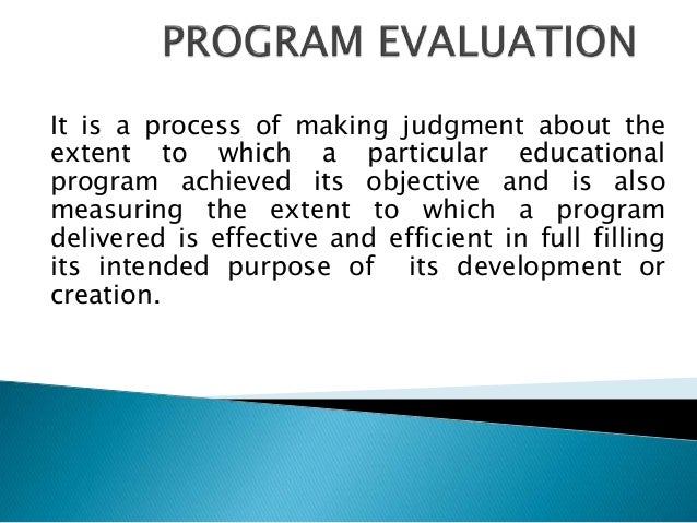 Dissertation Program Evaluation