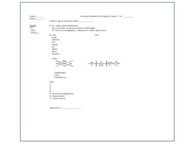 Icu Daily Progress Note Template