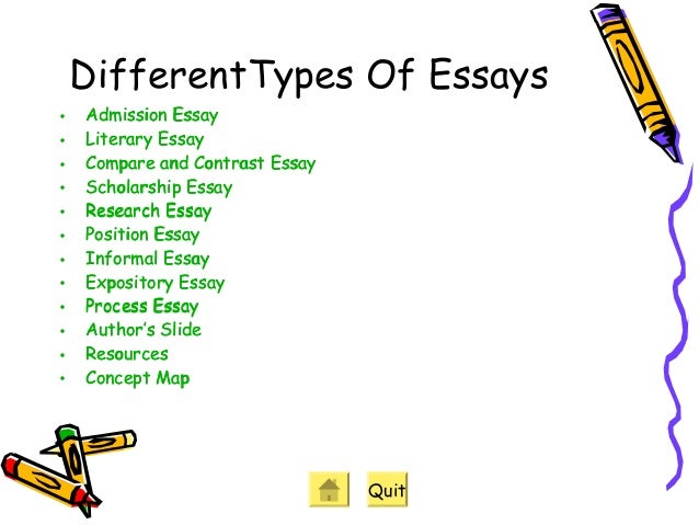 4 types of essay according to form