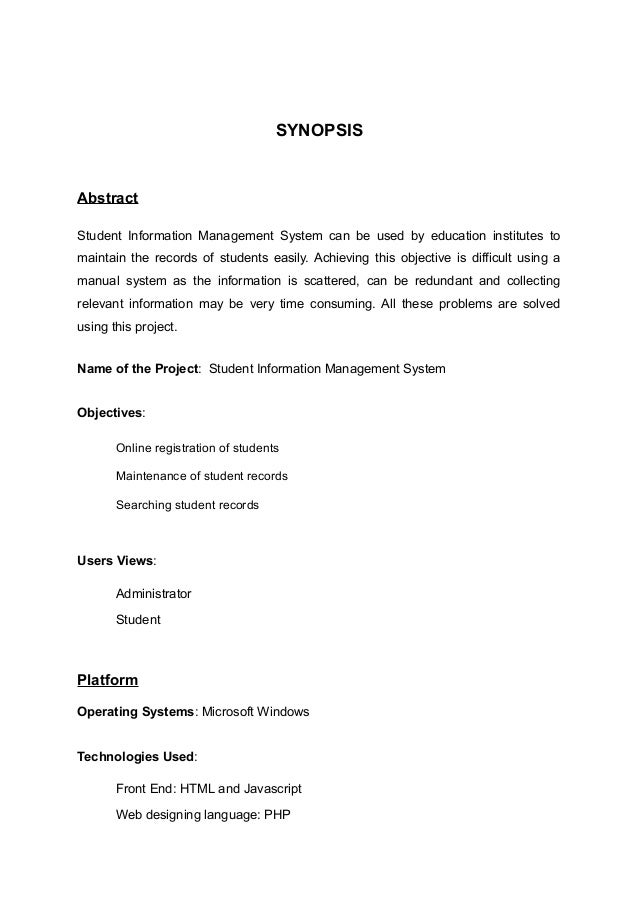 Thesis management information system pdf