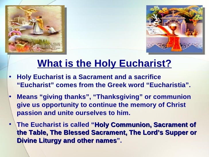 HOLY EUCHARIST and BASIC CATECHISM OF THE HOLY MASS