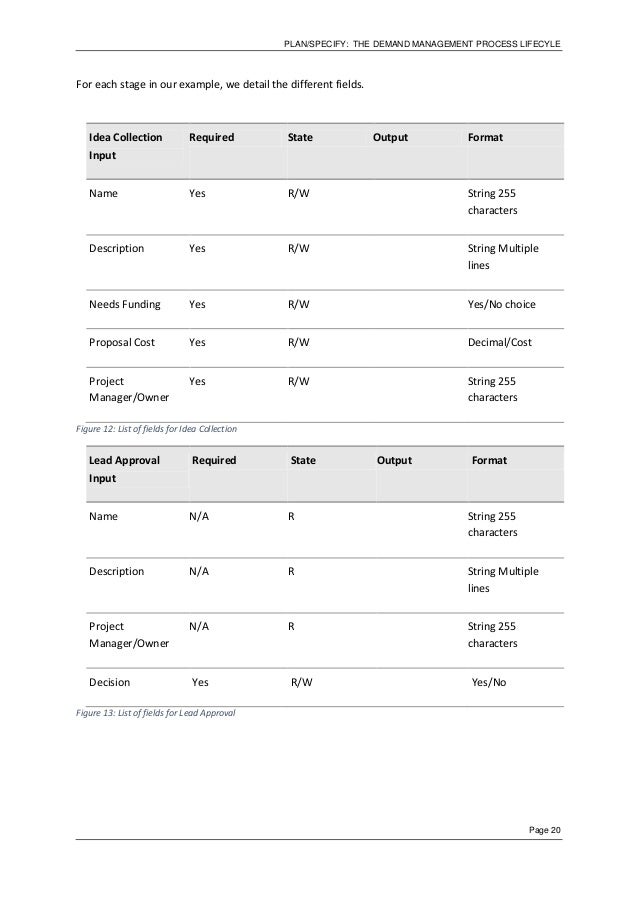 it management example process demand