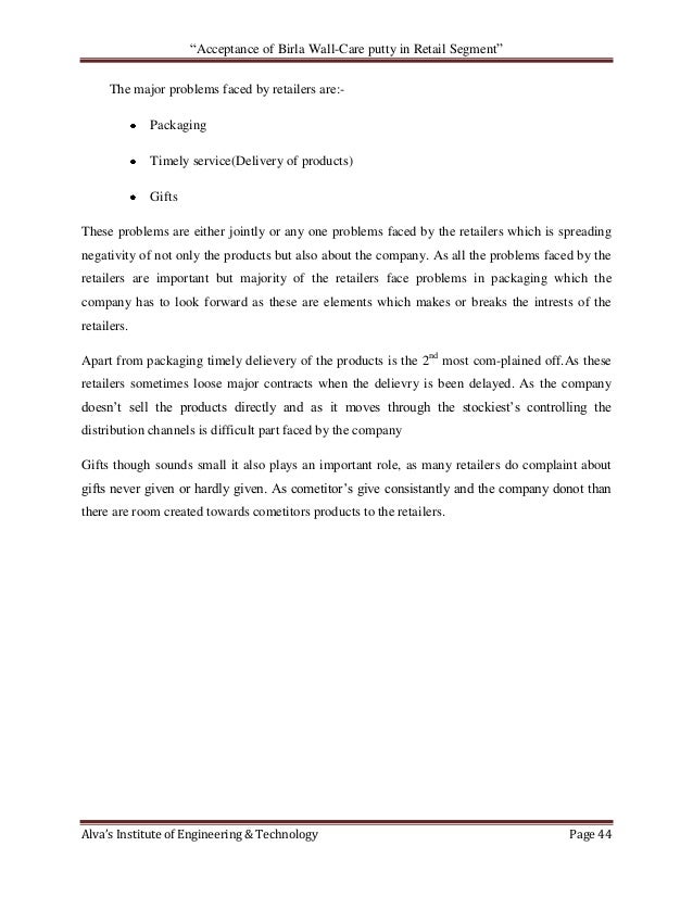 Quotacceptance Of Birla Wall Care Putty In Retail | quot acceptance of birla wall care putty in retail segment quot Quotacceptance Of Birla Wall Care Putty In Retail | quot acceptance of birla wall care putty in retail segment quot