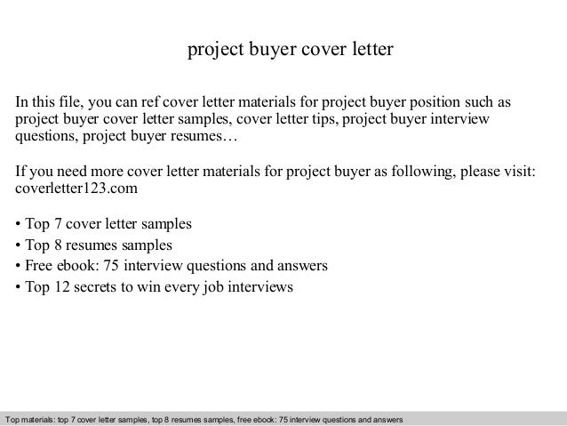 Project buyer resume