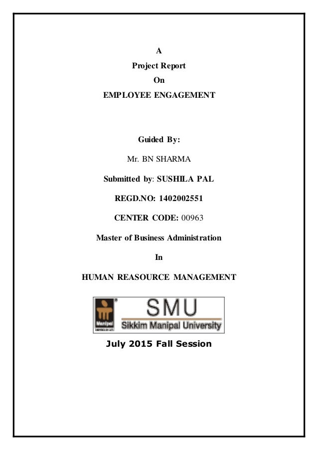 Employee engagement dissertation