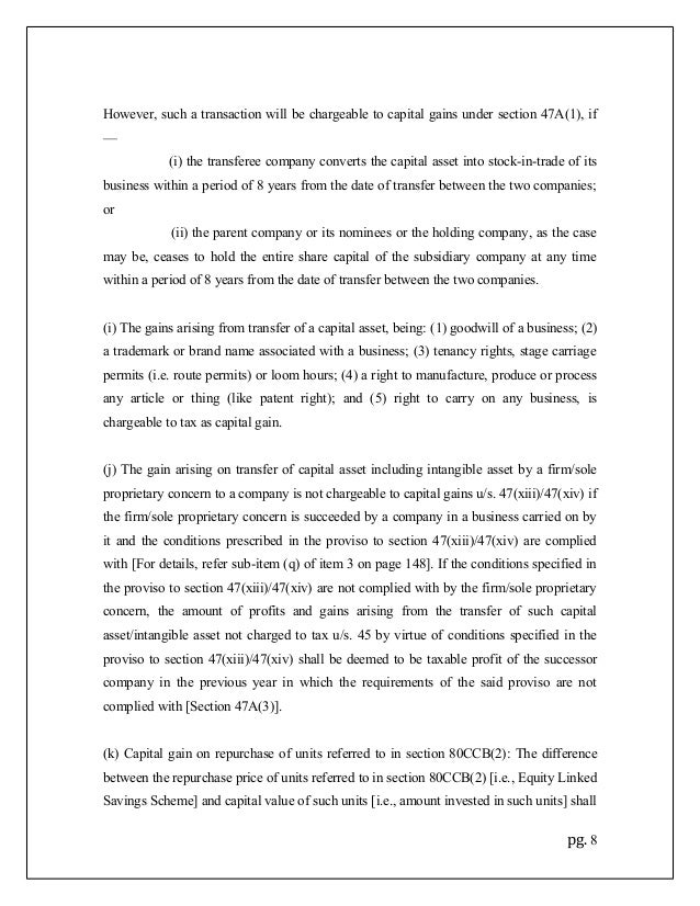 Are stock options capital assets
