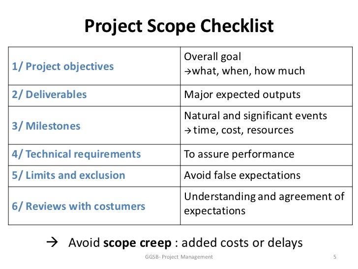 define project scope One of the first and most important steps in project management is to flesh out a statement or scope definition which identifies and describes all work necessary to. define project scope One of the first and most important steps in project management is to flesh out a statement or scope definition which identifies and describes all work necessary to.