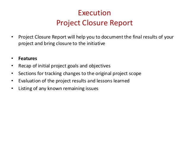 project closure report project closure report