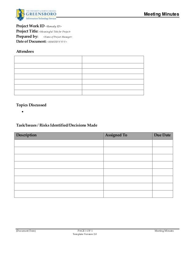 microsoft template meeting minutes