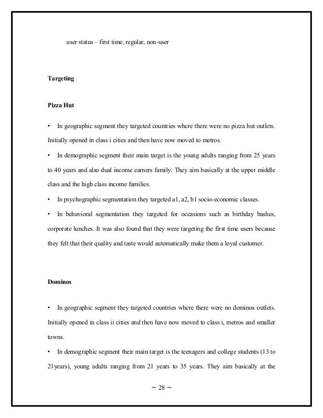 Market segmentation essay