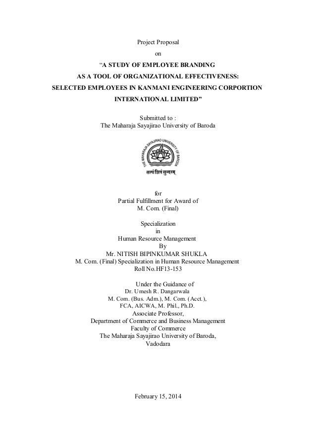 research proposal on branding
