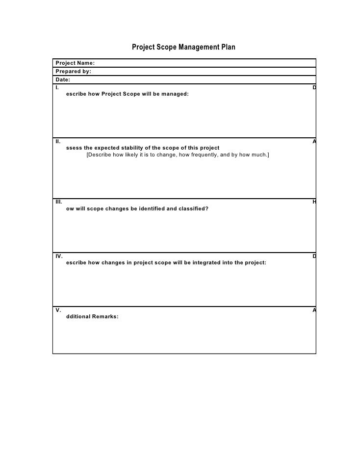 scope document template