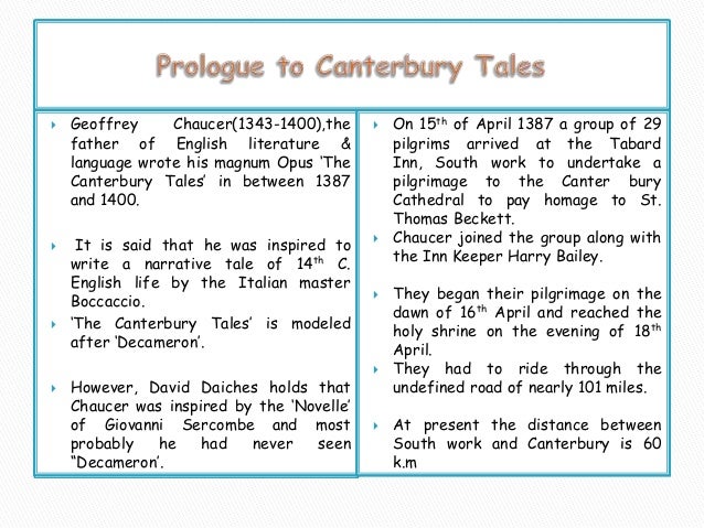 The canterbury tales prologue quiz