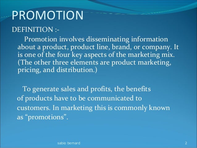 sales promotion definition