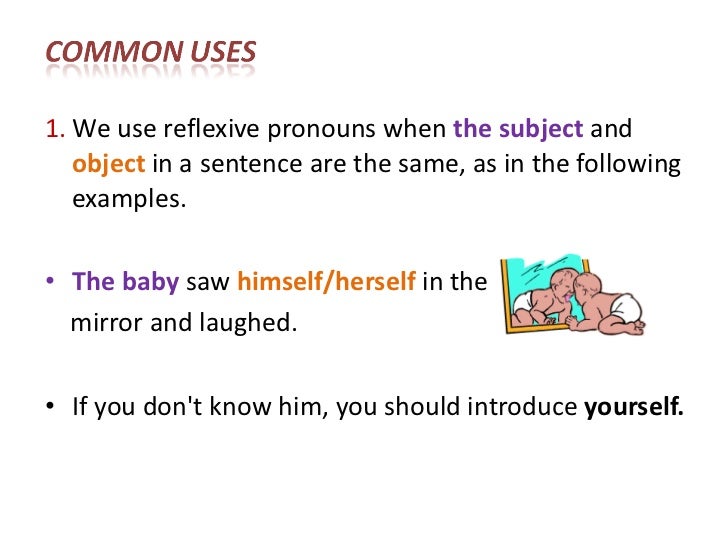Pronouns reflexive and reciprocal