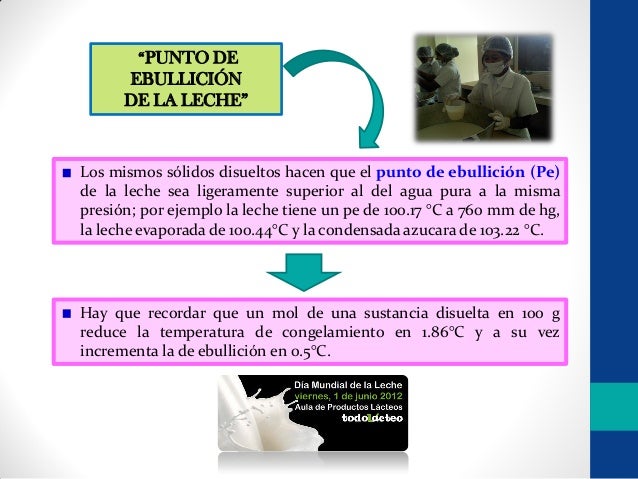 Propiedades fisicas de la leche unidad 2