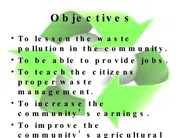 Waste Management Proposal Group6 I V A Q U I N O 1